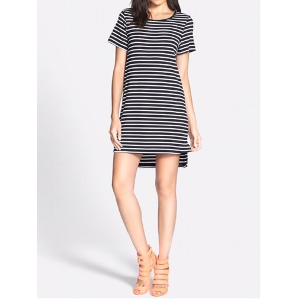 Glamorous Stripe Knit T-Shirt Dress